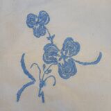 Antique linen/mixed sheet with embroidery