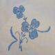 Antique linen/mixed sheet with embroidery