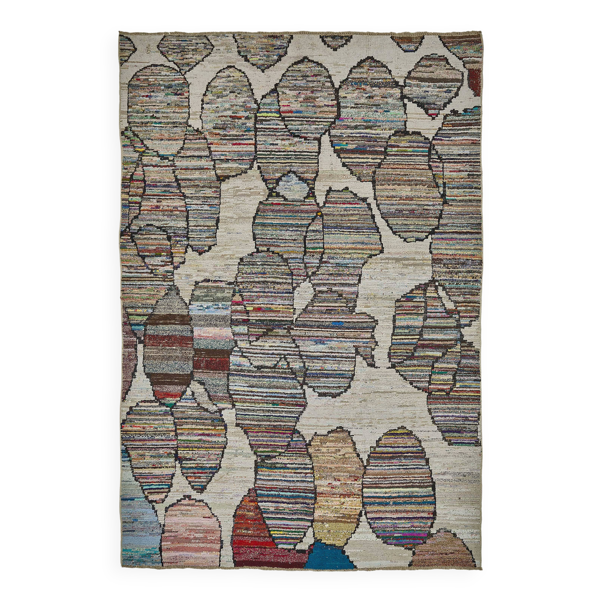 Handwoven Turkish Recycled Boho Rug 226 cm x 330 cm
