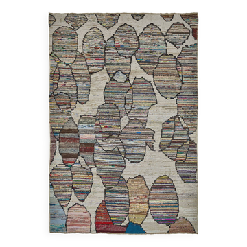 Tapis boho recyclé turc fait main 226 cm x 330 cm