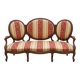 Exceptional Three-Seater Sofa Napoleon III - Triple Medallion - Style