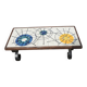 Antique Belarti-style ecru ceramic coffee table