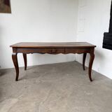 Table de ferme bureau noyer XIXème