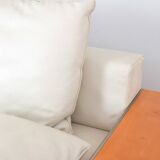 Italian Leather Sofa from Giorgetti, 1980s.