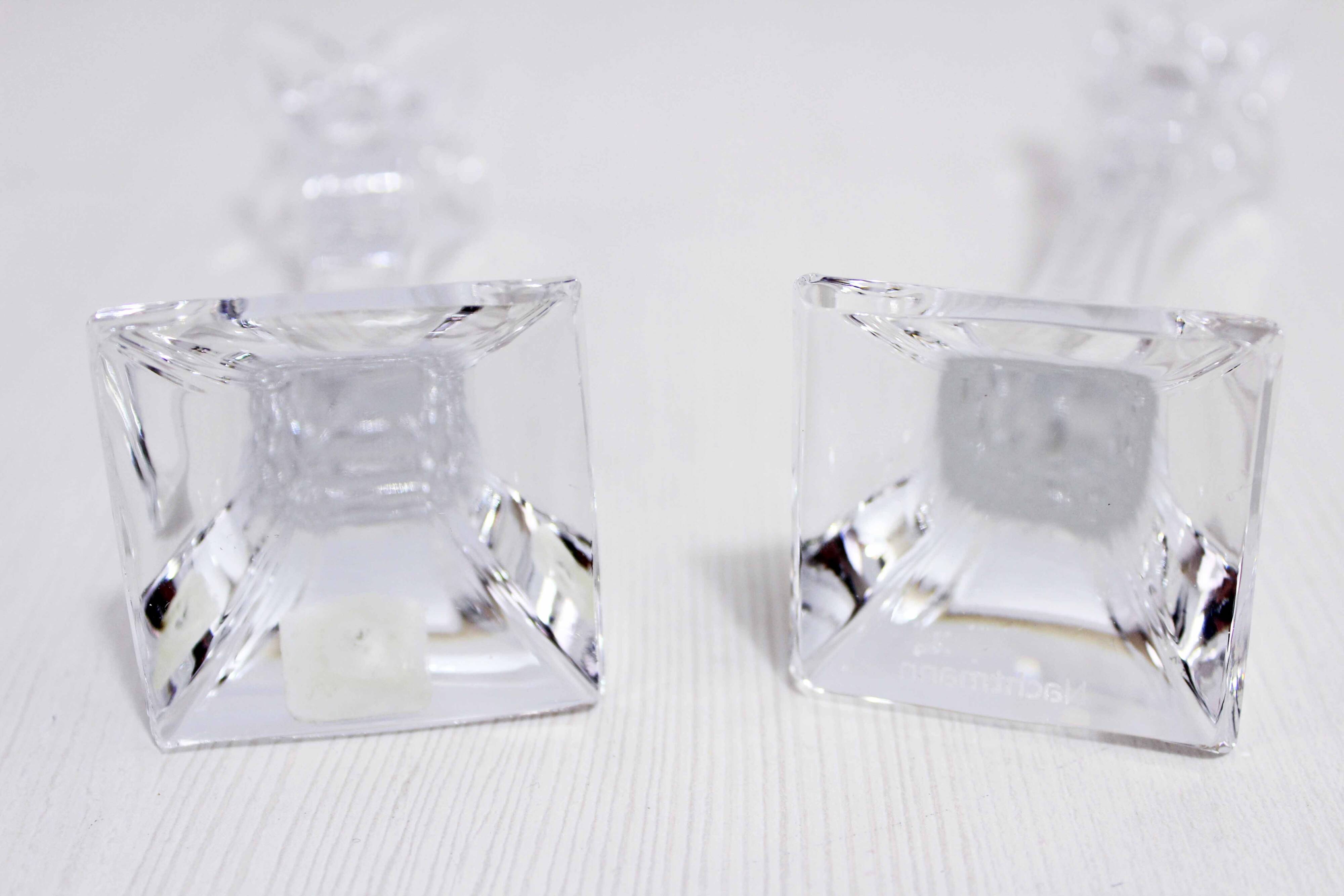 Paire de bougeoirs en cristal Nachtman