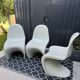 Lot de 3 chaises S vintage blanches dans le style Panton chair - Vitra
