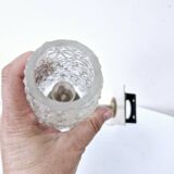Pair of Vintage Molded Glass Metal Wall Sconces Signed Cervin Functional