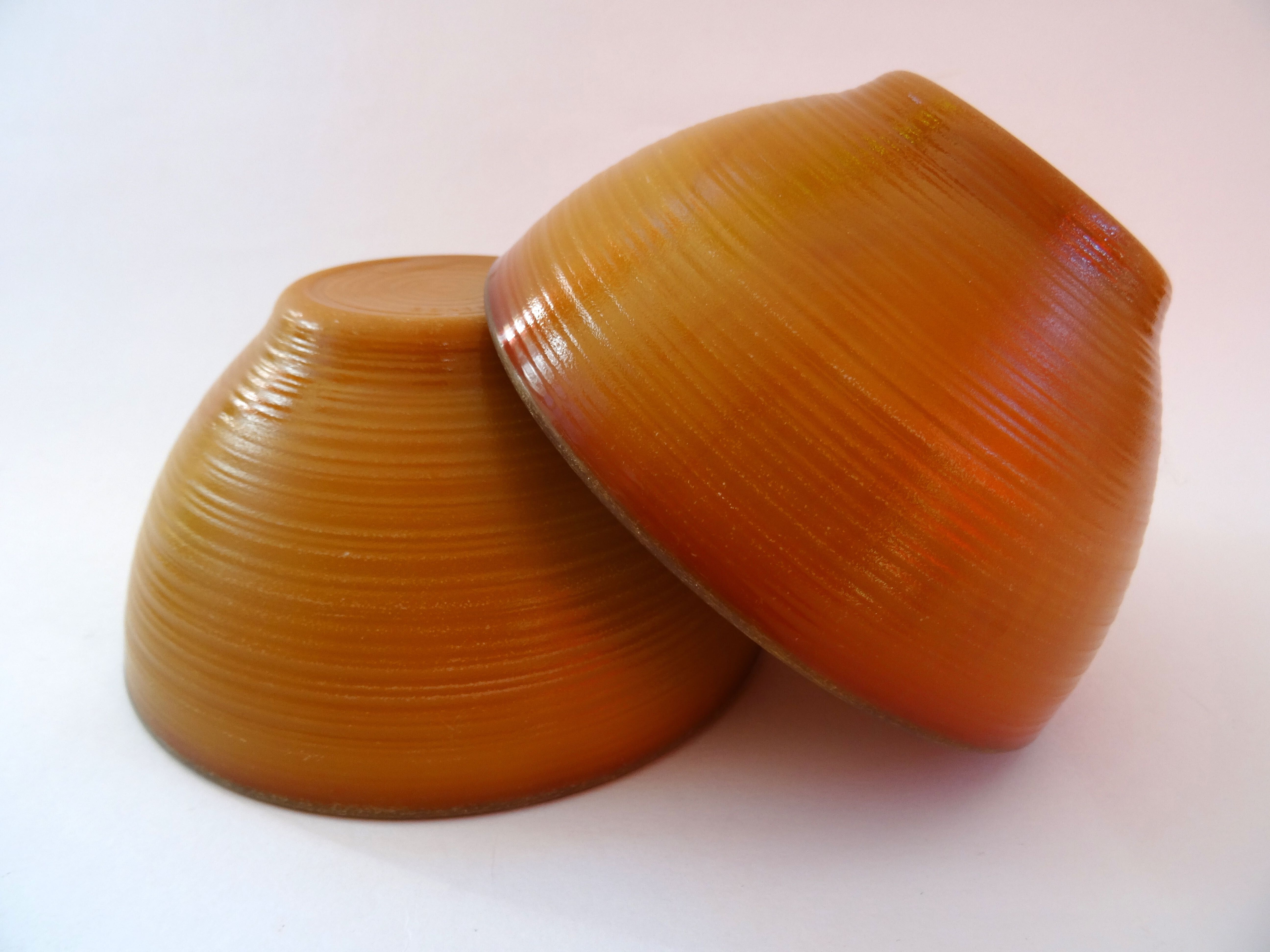 Brown arcopal bowls
