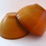 Brown arcopal bowls