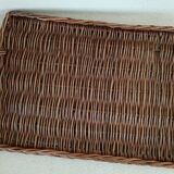 Wicker serving tray