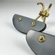 Vintage brass coat hooks, Italy, 1950s, set of 2