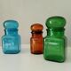 Set of 3 vintage jars 70s