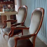 Paire de fauteuils Voltaire.