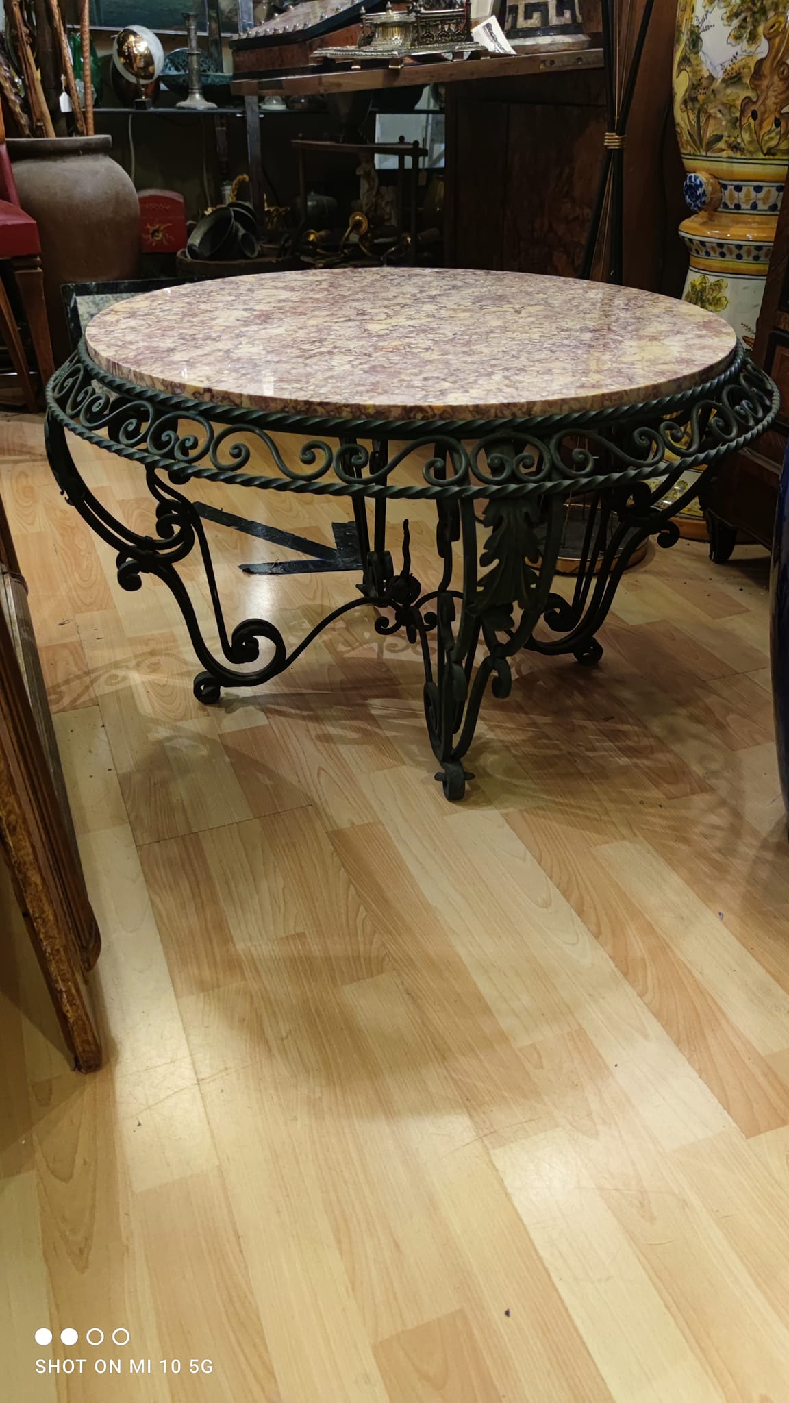 wrought iron coffee table, circa 1940/50