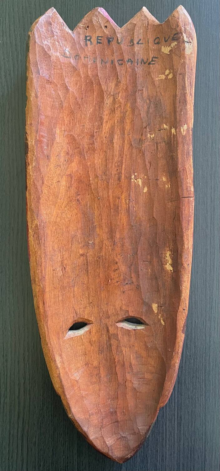 Handmade wooden mask from the Dominican Republic.