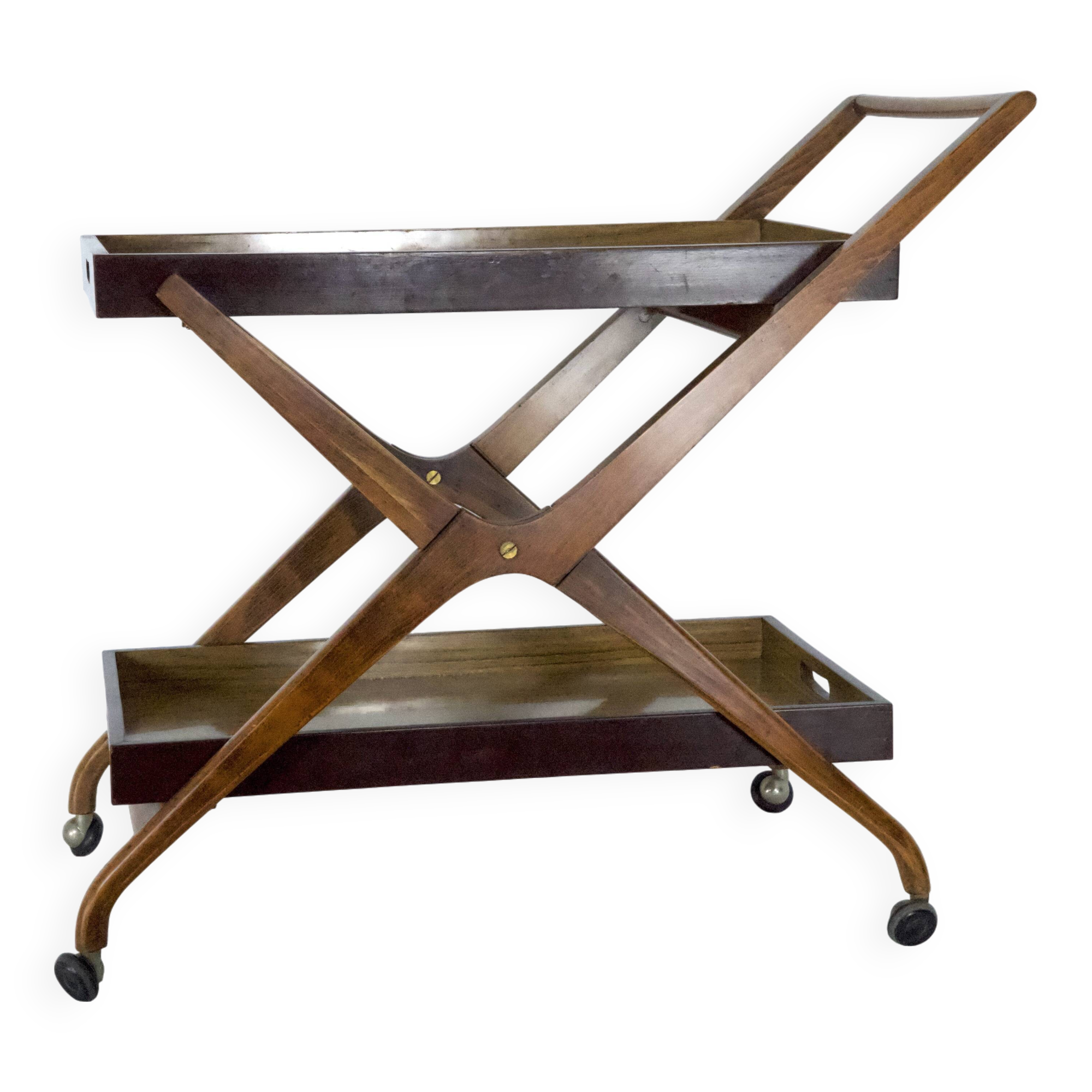 Mid-Century Wood and Formica Bar Cart, Italy 1950s.