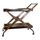 Mid-Century Wood and Formica Bar Cart, Italy 1950s.
