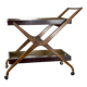 Chariot de bar en bois et formica du milieu du siècle, Italie, années 1950.