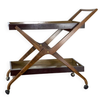 Mid-Century Wood and Formica Bar Cart, Italy 1950s.