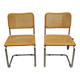 paire de chaises cannées  Breuer cesca B32