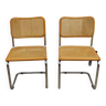 paire de chaises cannées  Breuer cesca B32