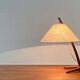 Dornstab table lamp in modern teak from the mid-century by A. Pöll for Kalmar, Vienna, 1950s.
