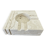 “Fratelli Mannelli” ashtray in travertine, design by Enzo Mari, Italy, 1970