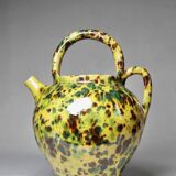 Pretty vintage terracotta glazed goat jug