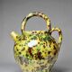 Pretty vintage terracotta glazed goat jug