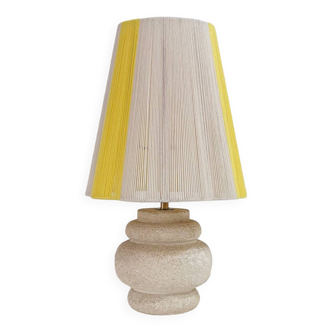 Gard stone lamp and striped lampshade