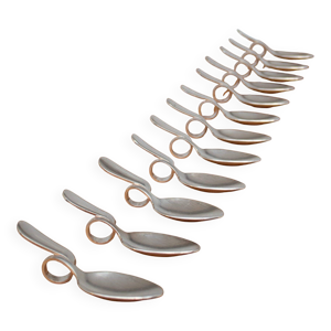 12 cuillères de dégustation - argent