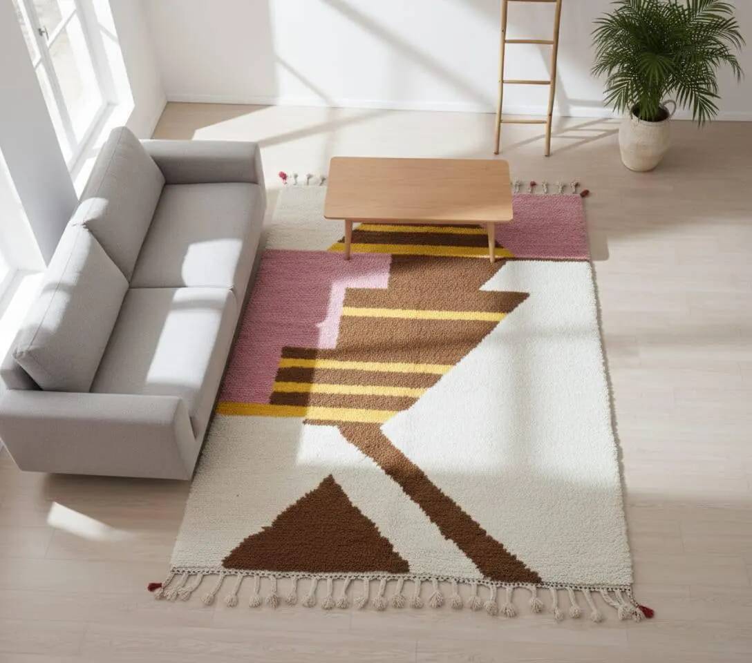 Berber carpet in pure wool 2.5 x 1.5 m