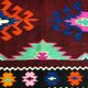 Tapis kilim brun et turquoise roumain avec des couleurs d'accent faites dans des maramures 140x190cm