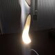 Sculptural flame lamp brushed aluminium Space Age Vintage 1970