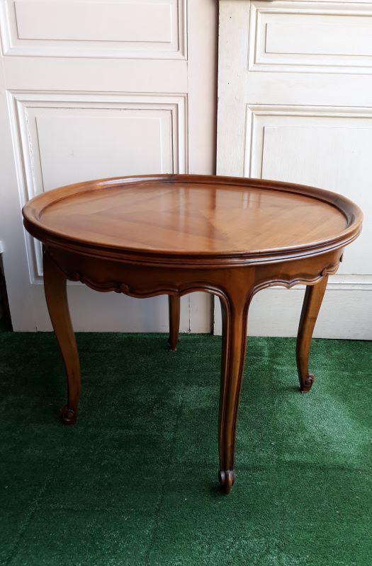 Louis XV-style solid cherry coffee table early 20th century