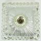 Heavy mid century ice glass wall lamp 1960s 70s sconce hustadt-leuchten