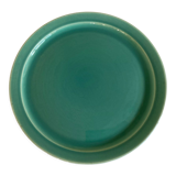 Set of 8 modernist plates in turquoise earthenware 1950 Villeroy and Boch