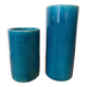 Paire de vases céramique turquoise style Lachenal