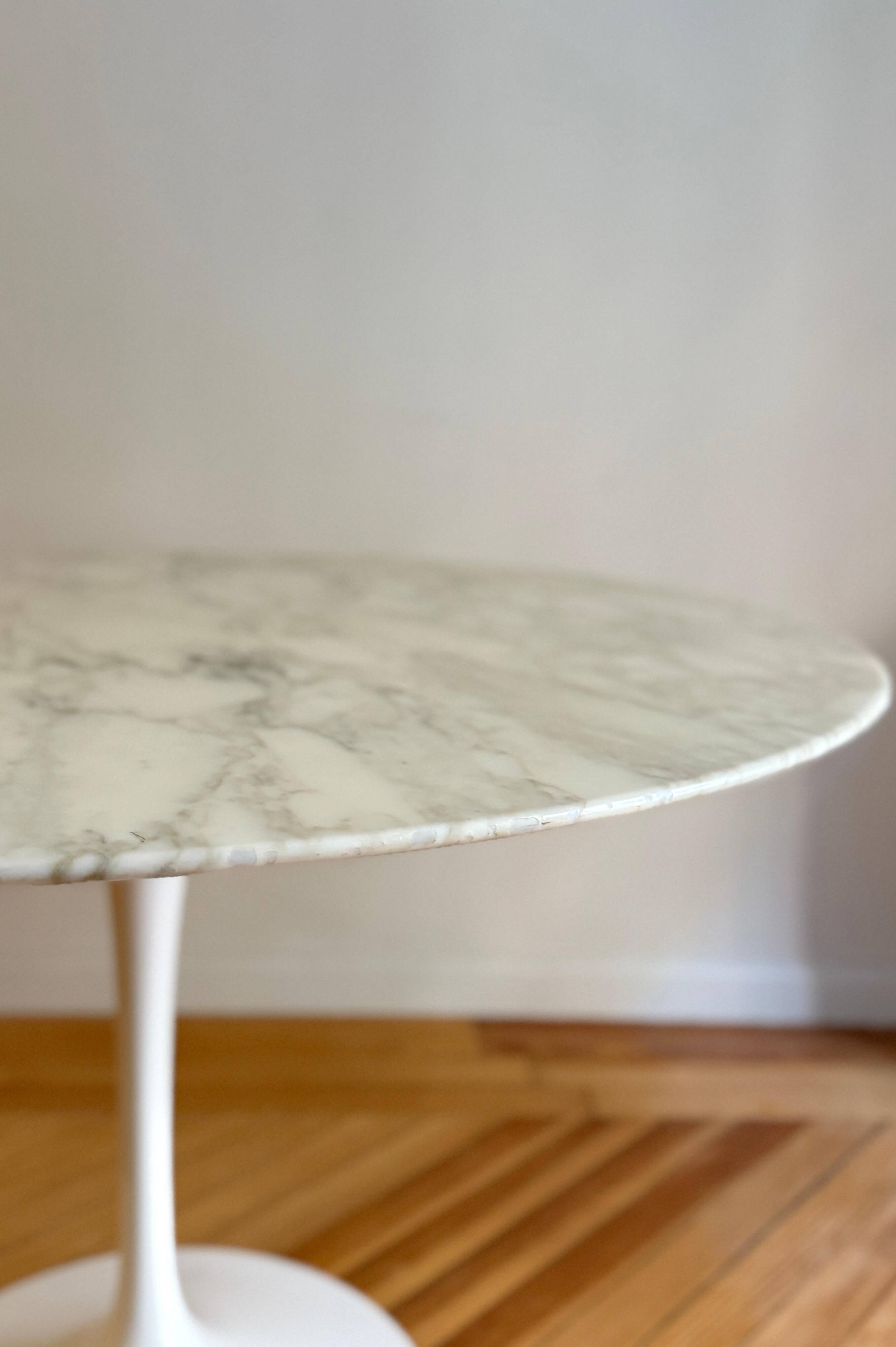 Tulip Table by Eero Saarinen with Calacatta Marble