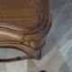 Curved showcase library carved wood 2 doors mahogany English style