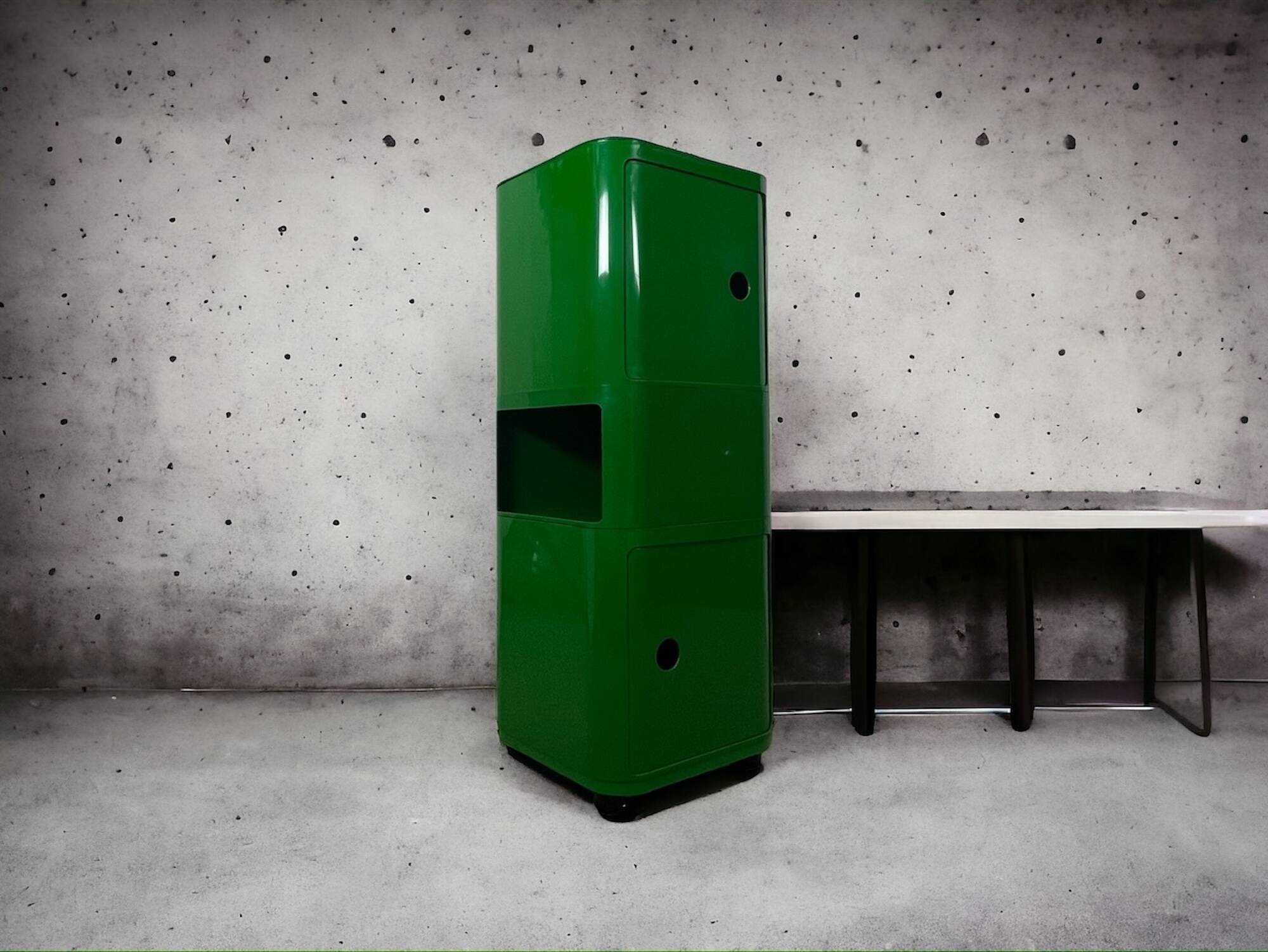 Cabinet Column in Green 'Componibili' by Anna Castelli Ferrieri for Kartell, 1960s