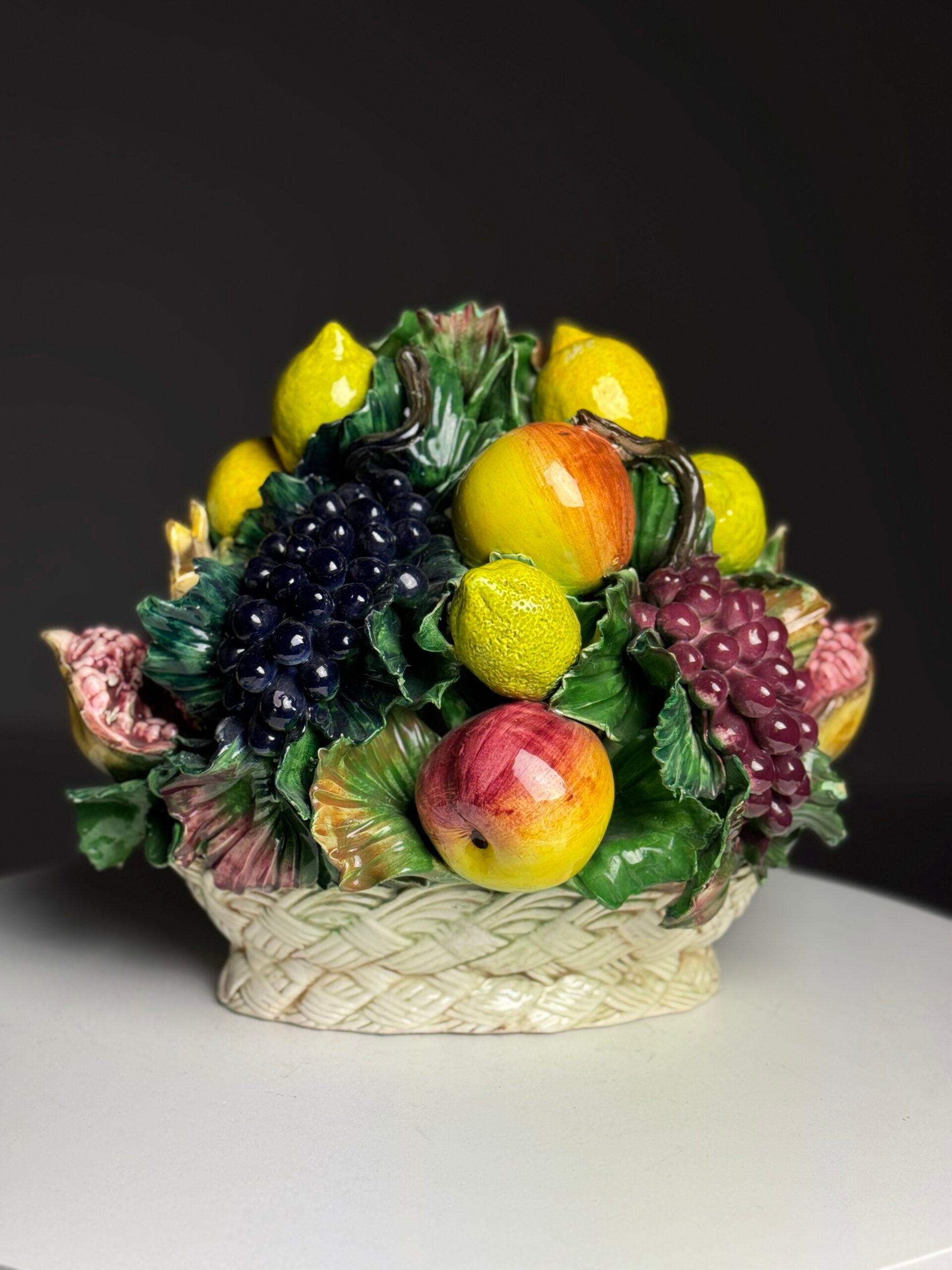 Majolica ceramic Italian fruit piece