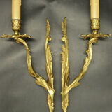 Pair of sconces with 1 fire Louis XV style