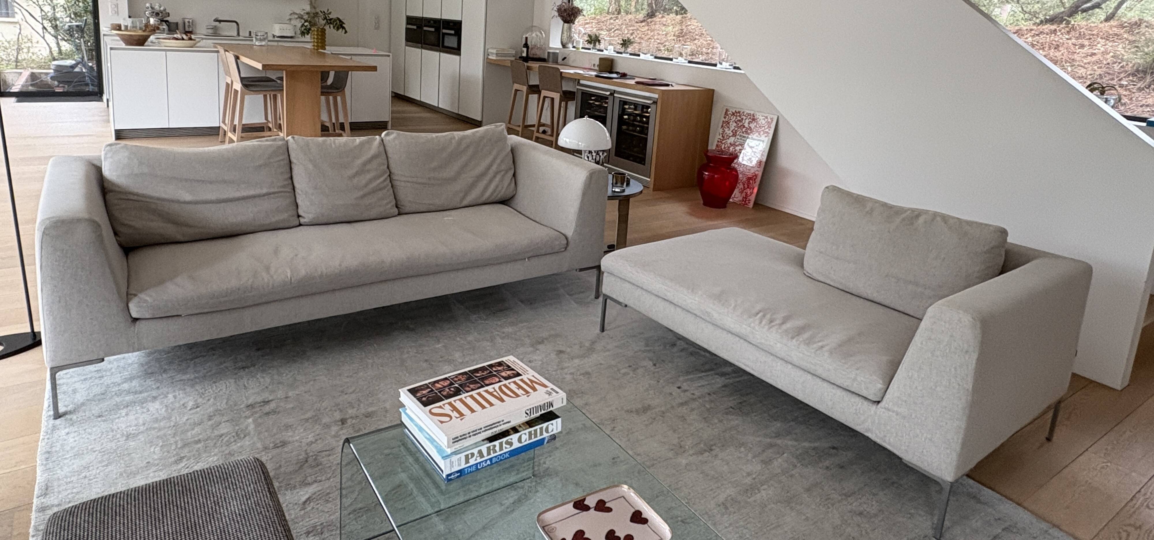 Set of 2 B&B Italia sofas model "Charles"