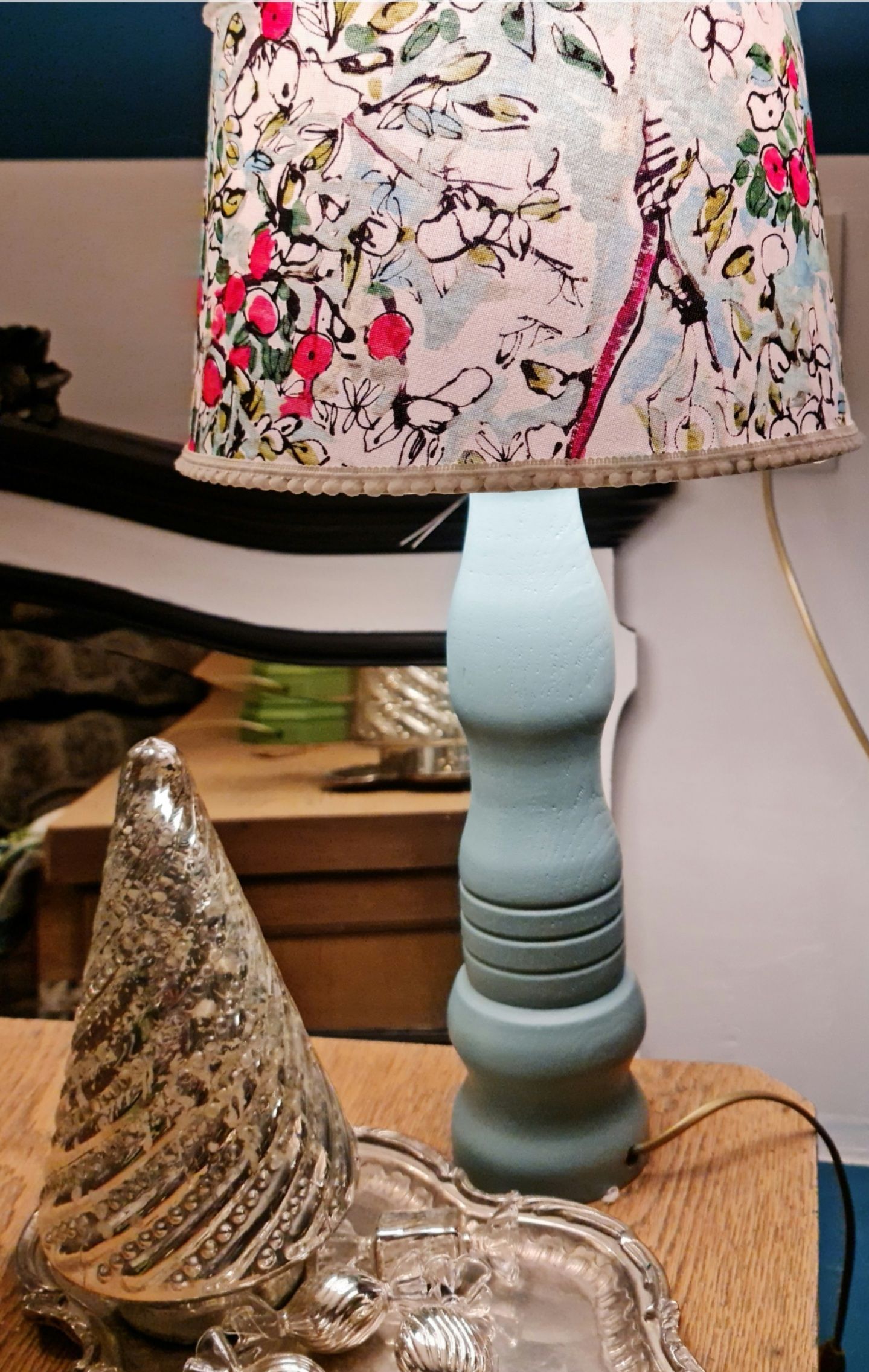Lamp foot drinks cabinetmaker abbat day fabrics creator