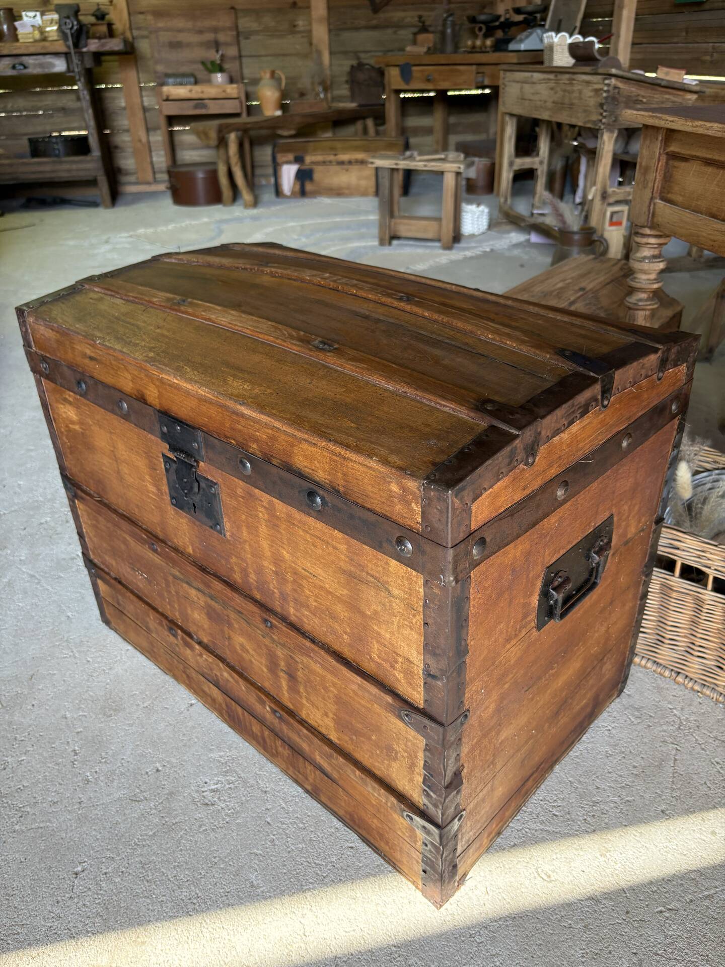 Antique wooden barrel