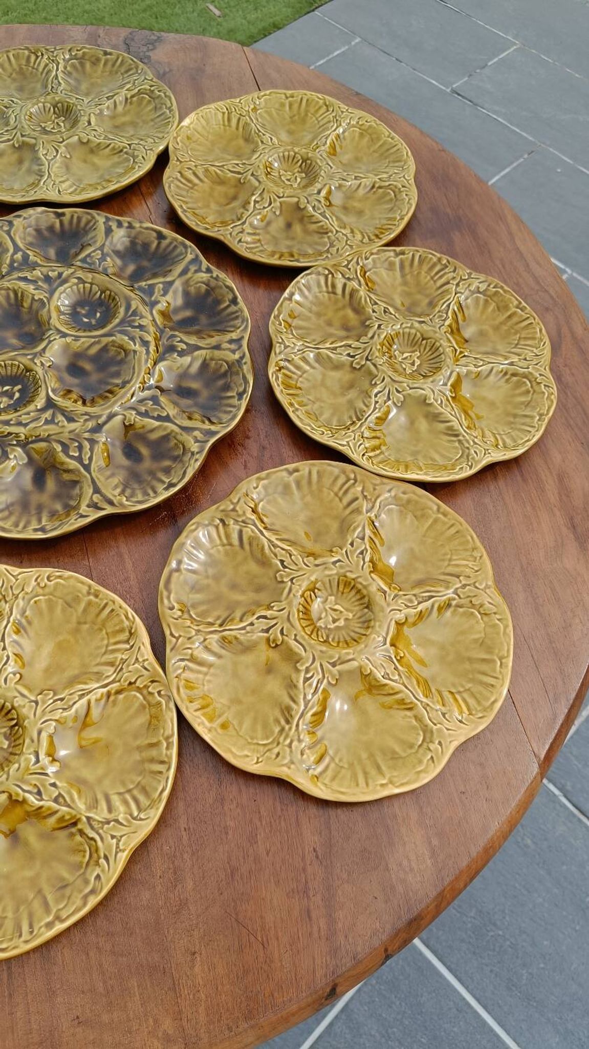 Service à huîtres vintage Gien –  céramique