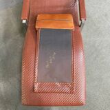 Ralph lauren leather & chrome lounge chair - usa 1990's