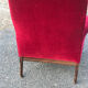 Red velvet English armchair
