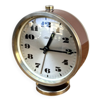 Mechanical bronze Prim alarm clock, Czechoslovakia, 1970s.